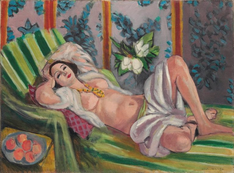 "Одалиска, лежаща с магнолии" на Анри Матис