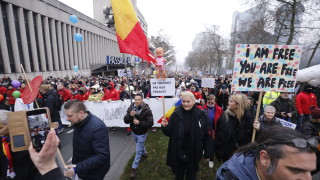 Хиляди хора протестираха мирно в центъра на белгийската столица Брюксел