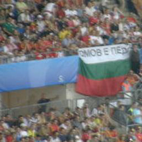 Плакат на Евро 2008: "Томов е педал"