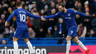 Белгийският ас на Челси Еден Азар поздрави съотборника си Гонсало