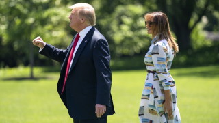 Президентът на САЩ Доналд Тръмп и първата дама Мелания Тръмп