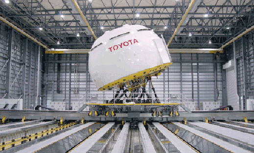 Toyota създаде огромен симулатор за шофиране.