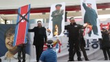  Делегацията на КНДР в Южна Корея посрещната с митинги 