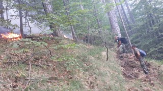 Шести ден продължава борбата с пожара над Югово