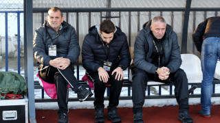 Наставникът на Славия Златомир Загорчич говори пред медиите за