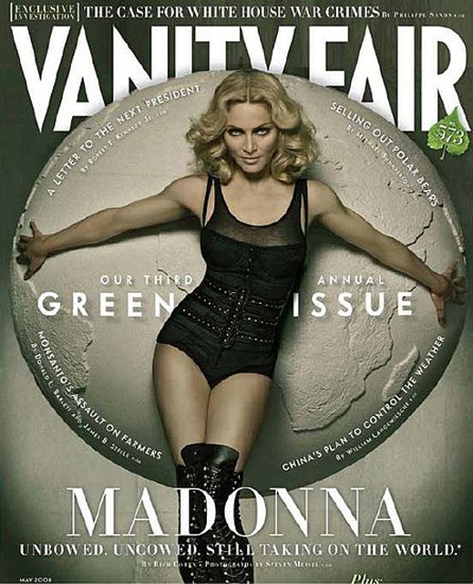 Мадона се появи само по боди на корицата на "Vanity Fair"