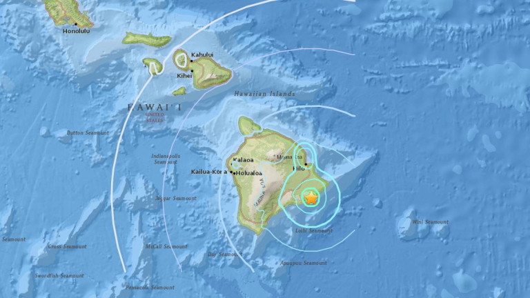 6,9 по Рихтер разтърси Хавайските острови 