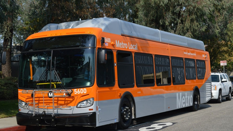  Много от рейсовете в Лос Анджелис се движат на природен газ 