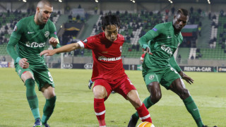 Антверп - Лудогорец 3:1, гол на Бенсон, Григоре изгонен