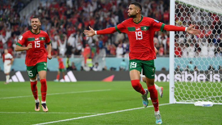 Мароко 1 : 0 Португалия 45+3′ КРАЙ НА ПЪРВОТО ПОЛУВРЕМЕ!