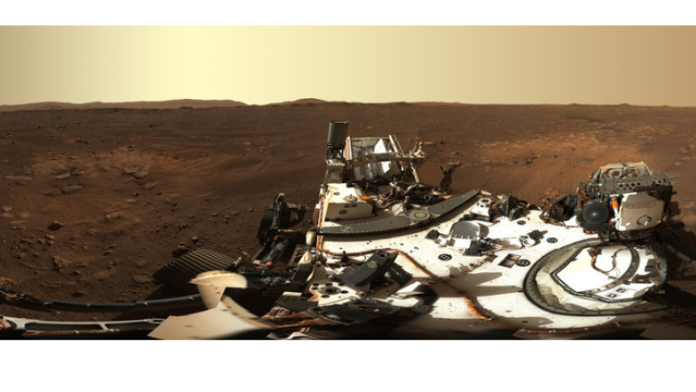 Марсоходът на НАСА "Пърсивиърънс" изпрати първата панорамна снимка 