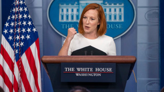 Прессекретарят на Белия дом Джен Псаки коментира на пресконференция във