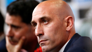 Луис Рубиалес който подаде оставка като президент на Испанската футболна