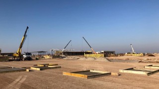 Премиерът Бойко Борисов разгледа от въздуха строително монтажните работи на бъдещата