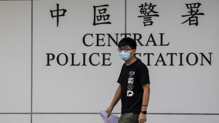 Джошуа Уонг, известен продемократичен активист в Хонконг, е арестуван, съобщава