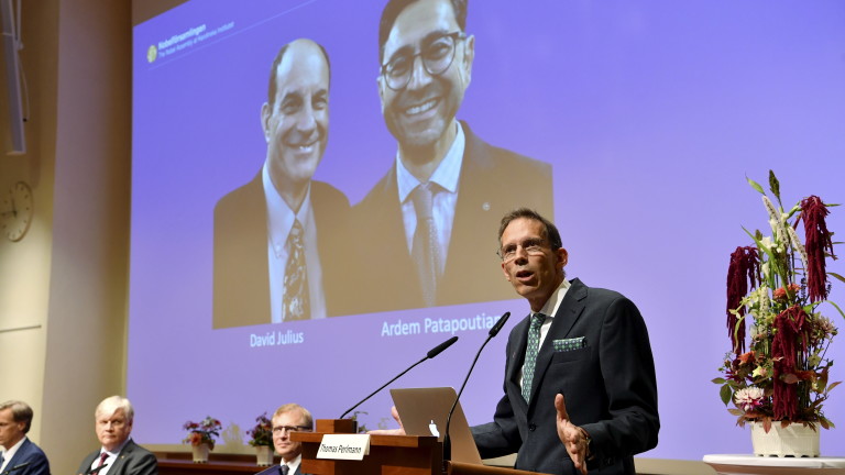 Американските учени Дейвид Джулиъс и Ардем Патапутиян спечелиха Нобеловата награда