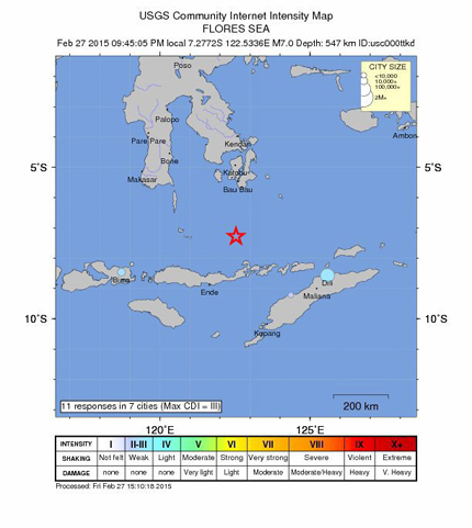 Мощно земетресение разтърси Индонезия