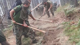 Пореден ден военни помагат в гасенето на пожара над село Югово