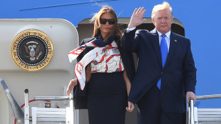 Президентът на САЩ Доналд Тръмп и Мелания Тръмп пристигнаха във