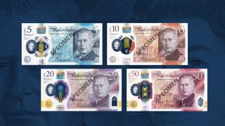 Банкноти на които е изобразен ликът на новия монарх на