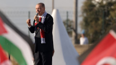 Ердоган обвинява Запада за клането срещу палестинците в Газа 