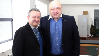 Министърът на младежта и спорта Красен Кралев и членът на