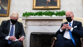 Британският премиер Борис Джонсън и президентът на САЩ Джо Байдън