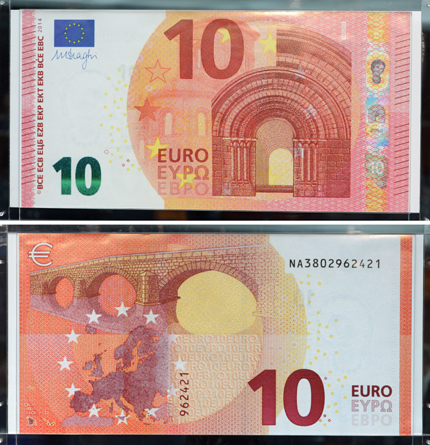 ЕЦБ разкри новата банкнота от 10 евро
