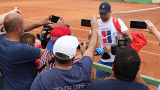 Григор Димитров тренира в Хасково