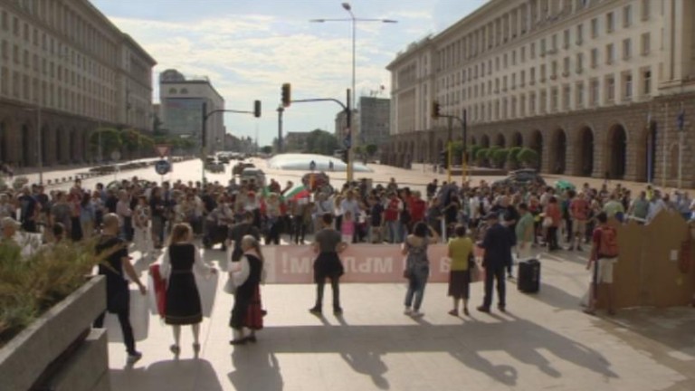 Природозащитници излязоха тази вечер в центъра на София на протест