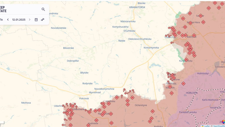 DeepState: Торецк и Часов Яр почти напълно превзети