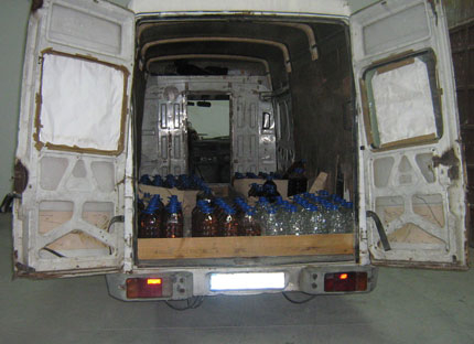 5100 литра ракия иззеха от склад в Долна баня