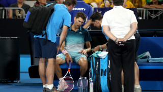 Доминик Тийм се отказа в третия сет в мача си