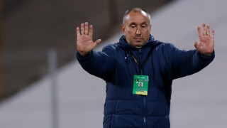 Старши треньорът на Левски Станимир Стоилов говори пред журналисти преди