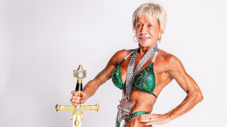79-годишната Айрис Дейвис е смятана за най-възрастната жена културист в