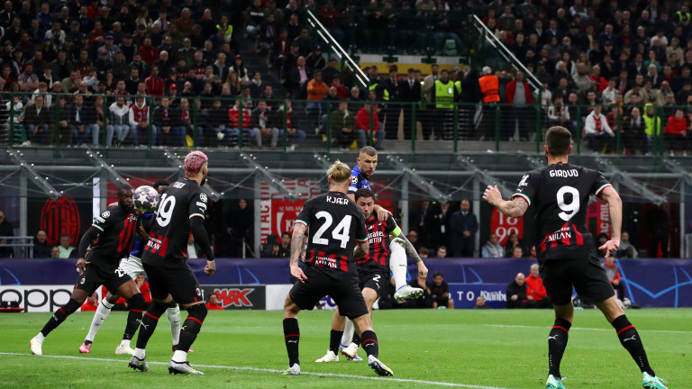 Милан - Интер 0:2 (Развой на срещата по минути)