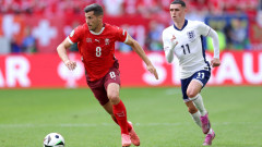 Англия - Швейцария 1:1 (6:4) (Развой на срещата по минути)