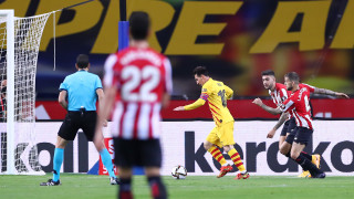 Капитанът на Барселона Лионел Меси говори след успеха с 4 0