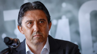 Изпълнителният директор на Левски Даниел Боримиров също говори на пресконференция