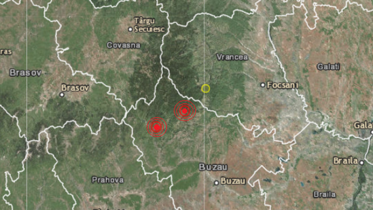 Две земетресения бяха регистрирани тази нощ в съседна Румъния. По
