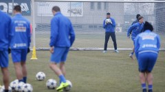 Спас Русев проследи и вечерната тренировка на Левски