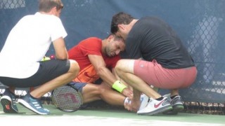 Григор Димитров контузи глезена си по време на тренировка в