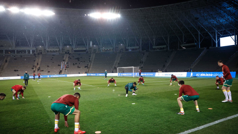 Азербайджан 0 : 0 България 26′ Официално предупреждение и за