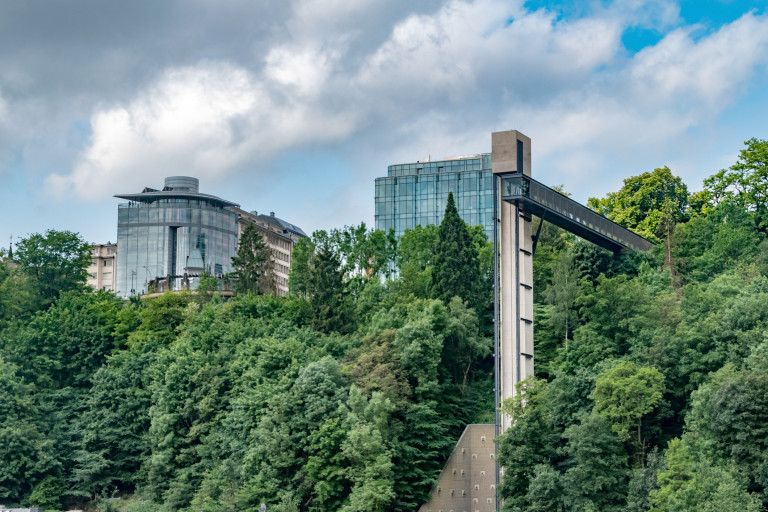 Панорамният асансьор Pfaffenthal