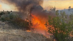 Частично бедствено положение в Тополовград заради горски пожар в Сакар