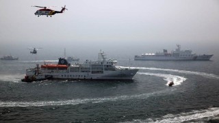 Съединените щати Южна Корея и Япония проведоха комбинирани военноморски учения