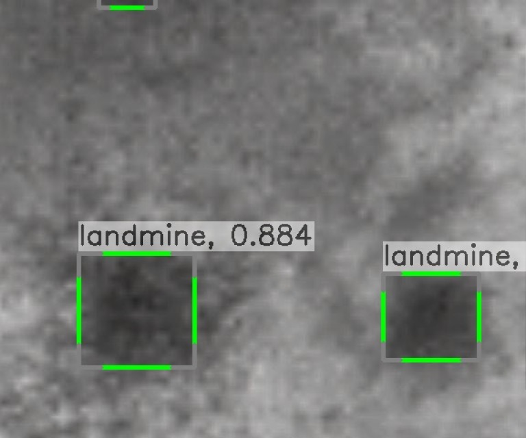 Изображение, генерирано от алгоритъпа за различаване на мини