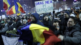 Масов протест в Букурещ