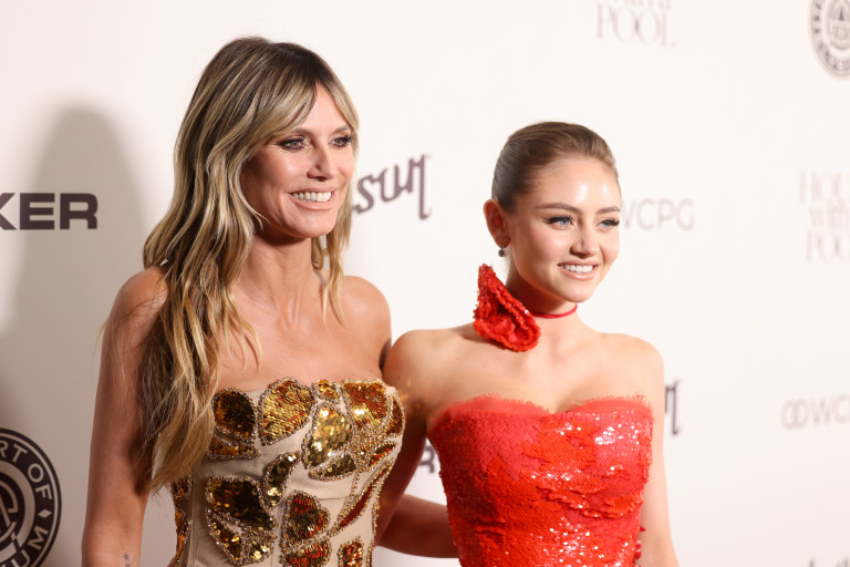 Хайди Клум с щерка си Лени