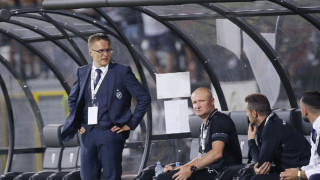 Наставникът на Лудогорец Валдас Дамбраускас говори след равенството 0 0